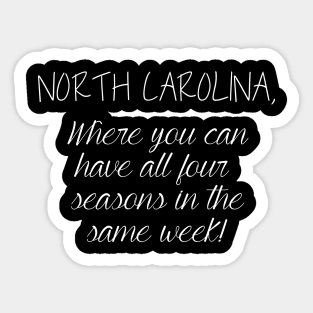 North Carolina weather Sticker